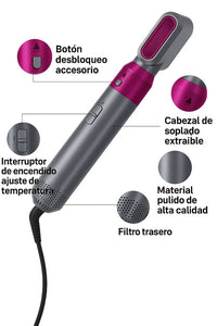 Airbrush 5 En 1 Secador De Pelo Multifuncion